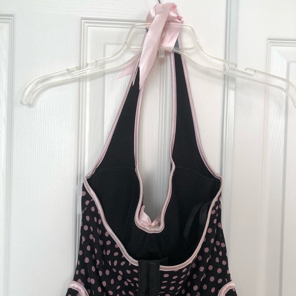 Coquette Polka Dot Halterneck Corset Lingerie - Picture 7 of 10